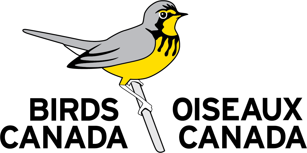 The Birds Canada 60th Anniversary Logo. A graphic with a Canada Warbler perched on a branch and a lighthouse in the background. In the corner is the number sixty in grey.