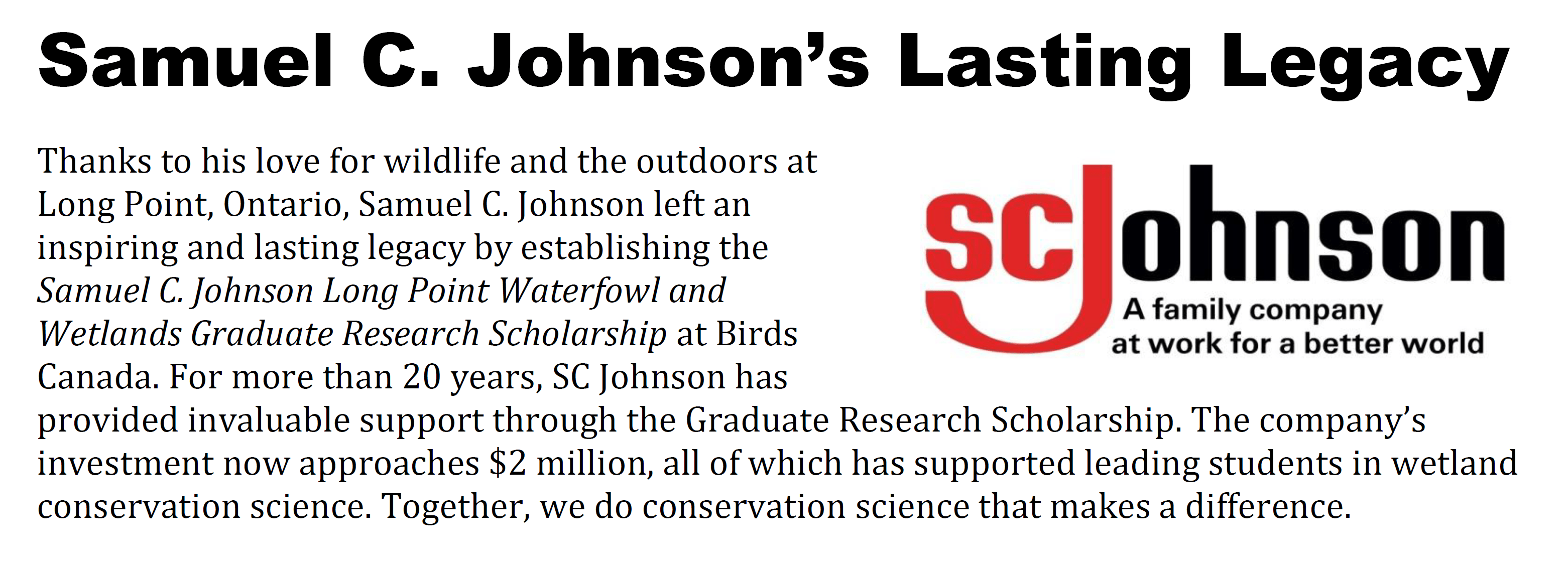 Long Point Waterfowl_SC Johnson sidebar_EN
